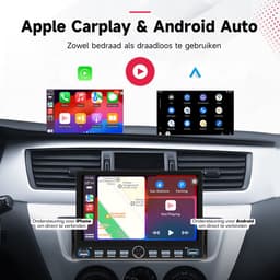 Boscer 1DIN Autoradio Universeel - 4+64GB Android 15 - Draadloze Apple CarPlay & Android Auto - 7 Inch HD IPS Touchscreen - Met Interne Koeling & Vernieuwd Bedieningspaneel - GPS, Bluetooth, WiFi - Achteruitrijcamera & Microfoon — thumbnail 2
