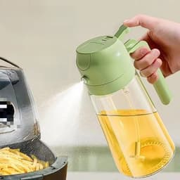 Keuken huishoudelijke spuit-en-giet 2-in-1 oliekan, oliefles, eetbare oliecontainer, grote capaciteit, olijfolieverdeler en oliesprayfles - 16 oz/470 ml, lichtbestendige oliekan, geschikt voor keuken, airfryer, koken, salades en barbecue, stijl 1 — thumbnail 3
