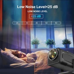 Mini Beamer - 4K Ondersteuning - Mini Projector - Draagbare Beamer - Projector / Beamer - Geïntegreerd Android Systeem - Screen Mirroring Smartphone - Home Cinema - Zwart — thumbnail 5