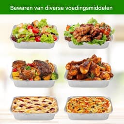 TuseRxln Grilltrays - Aluminiumfolie - Voor Grill, Oven en Airfryer - 30 Stuks - Geschikt voor BBQ en Picknick - Zilver — thumbnail 3