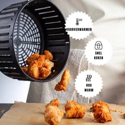 RONN® Mini Airfryer - Airfryer - Heteluchtfriteuse - Compact - Zwart - 28cm x 29cm x 37cm ; 3 kg — thumbnail 7