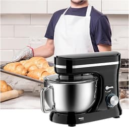 Keukenmixer - Huishoudelijke Mixer - Bakken en Koken - Kantelbare Kop - 4 Liter Kom - Zwart — thumbnail 4