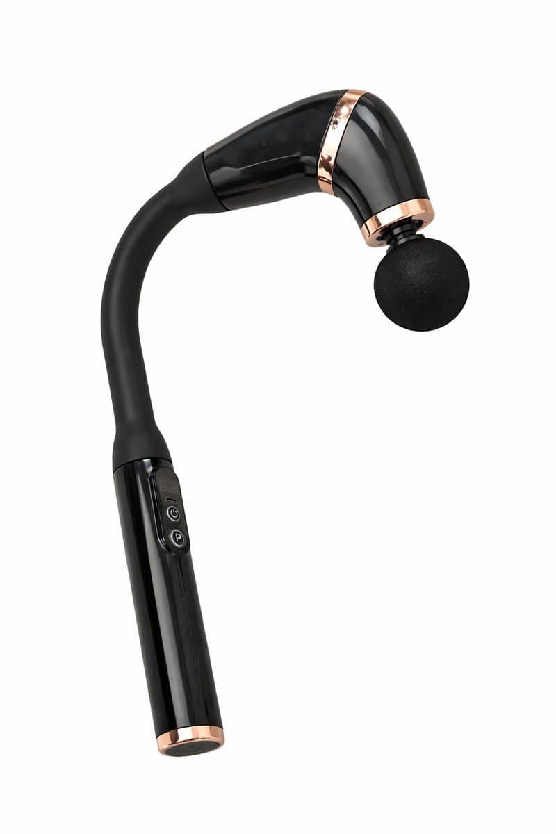 ProEase - Professionele Massage gun - massagepistool - Massage - U-vormig Massage gun met een lange greep - Bereik Rug, Nek, Schouders & Benen moeiteloos – Stil en Krachtig- verlengde handvat - 4 opzetstukken - 6 snelheidsstanden — afbeelding 1