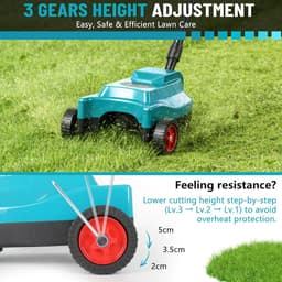 Accugrasmaaier – Grasmaaier – Accu Grasmaaier – Elektrische Grasmaaier – Draadloze Grasmaaier – 23 cm Maaibreedte – Mulchfunctie en Borstelloze Motor — thumbnail 3
