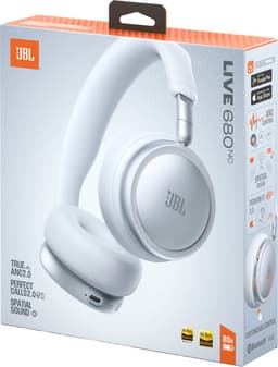 JBL Live 680NC - Draadloze Noise Cancelling Koptelefoon - Bluetooth On-Ear - 80 uur batterij - Multipoint - JBL Signature Sound - Wit — thumbnail 10