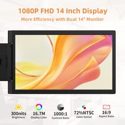 De Warenloods - Draagbare laptop monitor 14inch - Monitoren - Laptopmonitor - Uitbreiding Dubbel scherm voor laptop — thumbnail 3