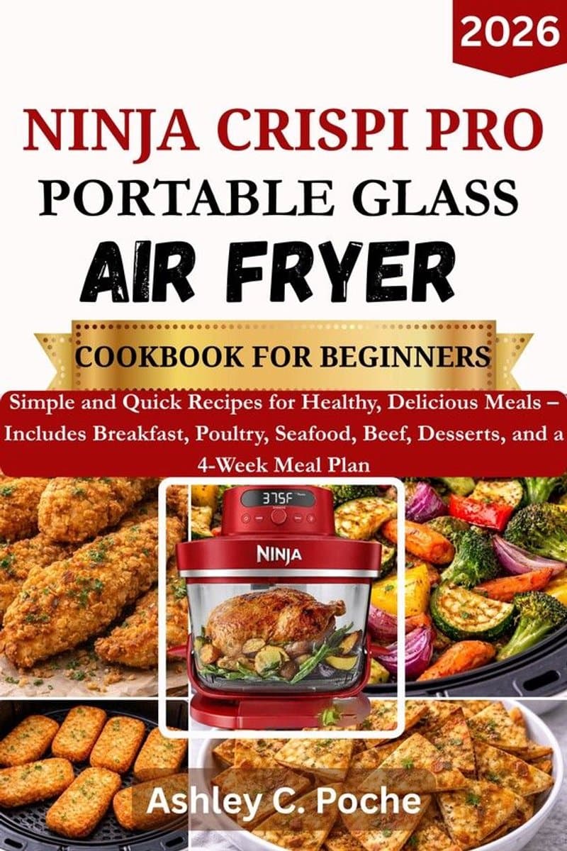 Ninja Crispi PRO Portable Glass Air Fryer Cookbook for Beginners 2026 — afbeelding 1