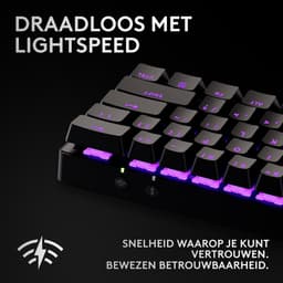Logitech G PRO X 60 Lightspeed - Draadloos Gaming Toetsenbord - RGB - Tactile - Qwerty - Zwart — thumbnail 3