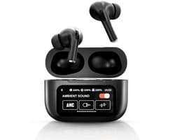 Tech Essentials FlexBeat - Draadloze Oordopjes met Active Noise Cancelling - Bluetooth 5.4 - In Ear Sport Oortjes voor Hardlopen - Microfoon - Earbuds met Oplaadcase - Zwart