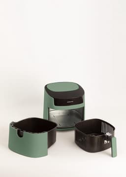 Grote Heteluchtfriteuse 6,2 Liter Saliegroen met Timer en LCD — thumbnail 4