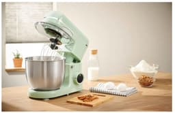 SILVERCREST® KITCHEN TOOLS Keukenmachine pastel - Vermogen: 600 W - Inhoud: 5 L - Inclusief spatbescherming met vulopening, deeghaak, eiwitklopper en garde - Met extra pulsfunctie - Afneembare accessoires zijn vaatwasmachinebestendig - Mintgroen — thumbnail 5