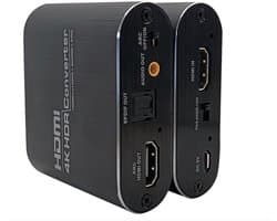 HDMI ARC Audio Extractor 4K - Audio Converter - HDMI In naar HDMI Out + Optisch (SPDIF) & 3.5mm Jack - TV, Laptop, PC & Gameconsoles - Met Voedingsadapter