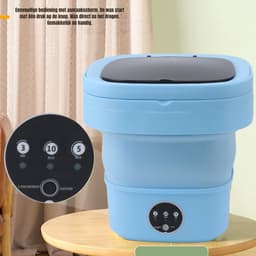 DnA® Mini Wasmachine - Camping Wasmachine - Mini Vaatwasser - Blauw - 36cm x 30cm x 16cm — thumbnail 5