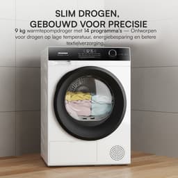 Heinner HHPD-HMK90IVFC+++ Warmtepompdroger – 9 kg – 14 programma’s – Touch Control – Schoendroogrek – Inverter – Kinderslot - Wit – 5 Jaar Garantie — thumbnail 9