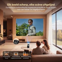 XGODY Mini Beamer-NEW model 2026 – Smart Projector met Netflix, YouTube, Disney+, Appstore. – WiFi, Bluetooth, Screen Mirroring – Home Cinema - 4k - Beamer - Inclusief Hdmi kabel & speaker - IOS & Android - Zwart — thumbnail 5