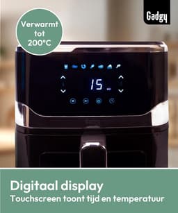 Heteluchtfriteuse met Zichtraam 5L - XXL Airfryer 1400W - Digitale Touchscreen — thumbnail 3