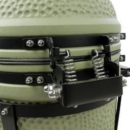 Patton Premium Large 21" Kamado met Onderstel en Zijtafels - Rooster Ø47 cm - Olijfgroen — thumbnail 4
