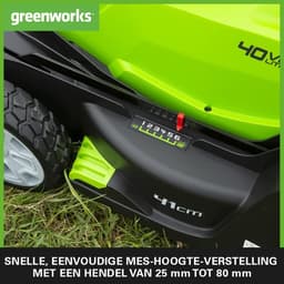 Draadloze Grasmaaier - Accu Grasmaaier - Gazon Onderhoud - 6 Maaihoogtes - 41cm Maaibreedte - Groen — thumbnail 2