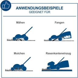 Accugrasmaaier - Elektrische Grasmaaier - Gazon Onderhoud - Borstelloze Motor - 32 cm Maaibreedte — thumbnail 5