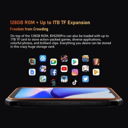 Blackview BV6200 Pro Robuuste Smartphone 4G - 12GB RAM - 128GB - 6,56 inch - 13000mAh - IP68/IP69K Outdoor telefoon - Dual SIM - Android 14 - NFC - GPS - Zwart — thumbnail 6