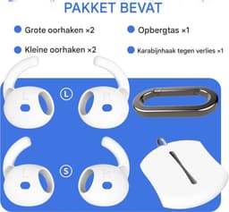 TENZHVXI - Airpods 4 Anti Slip Ear Hooks - Airpods 4 Ear Hooks - Silicone Grip With Ribbed Design - 2 Sizes - For Sports And Daily Use — thumbnail 4
