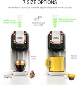 CYRO - Koffiecupmachine - Koffiezetapparaat Cups - Koffiemachines- 5-in-1 - Koffiemachine - Koffie, Cappuchino, Espresso - Wit — thumbnail 4