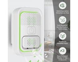 Luchtreiniger - 2-pack plug-in negatieve ionen luchtreiniger - Negatieve ionen luchtreiniger - Luchtreiniger voor thuis - Negatieve ionen luchtreiniger - Luchtverfrisser - Ionisator - Wit