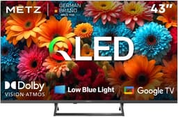 METZ 43MQF7500Z 43-inch (109 cm) QLED 4K UHD Google TV, HDR10+, Dolby Vision & Atmos, HDMI 2.1, VRR, MEMC, ingebouwde Chromecast, drievoudige tuner DVB-T/T2/C/S/S2, Eye Care met laag blauw licht — thumbnail 1