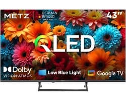 METZ 43MQF7500Z QLED TV 43 inch – 4K UHD – Smart Google TV – HDR10 – Dolby Audio – WiFi – Triple Tuner