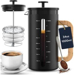 CLVP® French Press Koffiemaker - Koffiepers - Verse Koffie Maker — thumbnail 1