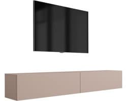 TV-meubel - Media kast - Woonkamer Inrichting - Push-to-open systeem - 200 x 34 x 32 cm - Karamel Bruin