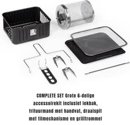 SAVI® Mini Airfryer - Airfryer - Heteluchtfriteuse - Compact - Zwart - 32cm x 36cm x 37cm; 8 kg — thumbnail 2