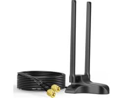Wifi Antenne - Signaalversterker Router - Verbeter Draadloos - Magnetische Voet 2m Kabel - 18.8cm Hoog
