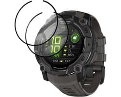 2 Pieces Screen Protector voor Garmin Instinct 3 - 50mm - 3D Full Coverage - HD Clear - Scratch Resistant - Soft Film - Pack of 2