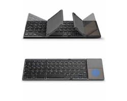 IMENGINE®Opvouwbaar Bluetooth Toetsenbord met Touchpad – draadloos toetsenbord - QWERTY Keyboard – Voor Smartphone, Tablet & Laptop – Lichtgewicht & Compact – Zwart
