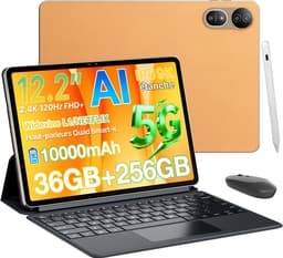 Tablette Blackview Mega 12 - 12,2 inch - Android 16 - 5G - 36GB RAM - 256GB ROM - 10000mAh Accu - 50MP+8MP Camera - Met toetsenbord en stylus - Gouden — thumbnail 1