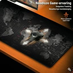Olivivo® Muismat Wereldkaart - Gaming Mousepad XXL - Onderlegger - Grote Muismat - 90x40 CM - Bureaulegger - Toetsenbord - Anti Slip - Waterproof - Desktop mat — thumbnail 7