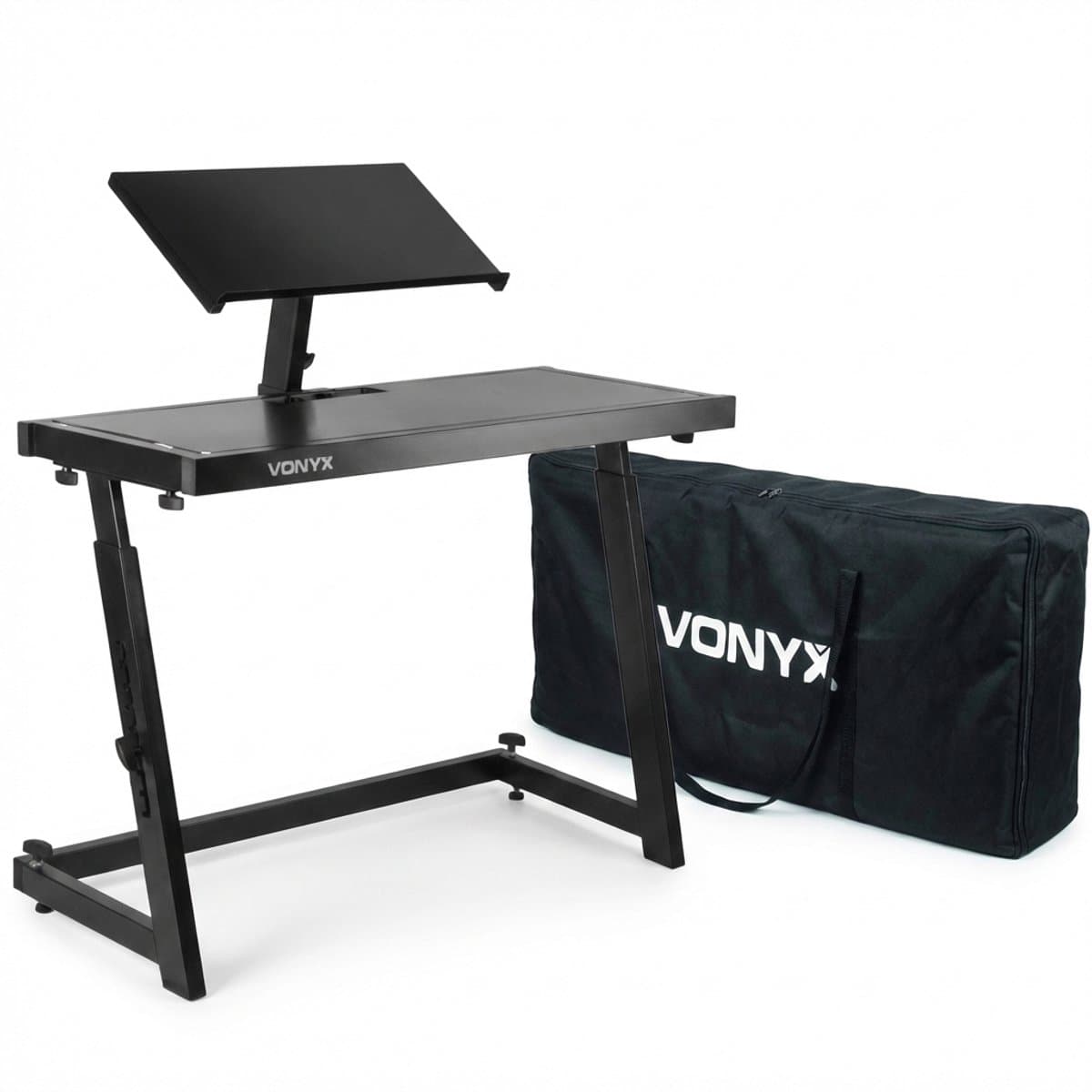 DJ tafel met tas en laptop plateau - Vonyx DB10 - Demontabele DJ booth, ook voor mobiel gebruik. — afbeelding 1