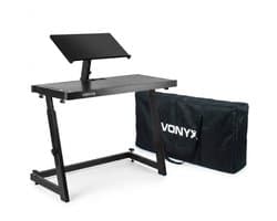 DJ tafel met tas en laptop plateau - Vonyx DB10 - Demontabele DJ booth, ook voor mobiel gebruik.