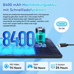 Hotlight G9 - Android 15 Tablet - 11.5 inch - 30(6+24)GB RAM/128GB ROM– 8400mAh - 2K Schermo Ultra - Zwart — thumbnail 5