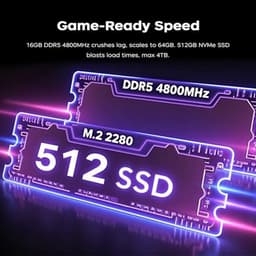 ACEMAGIC RX16 16 inch Full HD Gaming Laptop - AMD Ryzen 7 H255 (8/16, tot 4.9GHz) - 24 GB DDR5 RAM - 512 GB SSD - AMD Radeon™ 780M -Windows 11 Pro Notebook - WIFI 6 — thumbnail 4