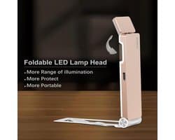 Oplaadbare Boekenlamp met Klem - USB Oplaadbaar, Opvouwbaar, 3 Amber Kleuren & 4 Helderheidsniveaus