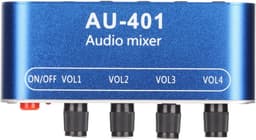 4 Kanaals Mini Audio Mixer Draagbare Stereo Geluidsversterker — thumbnail 1