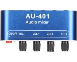 4 Kanaals Mini Audio Mixer Draagbare Stereo Geluidsversterker