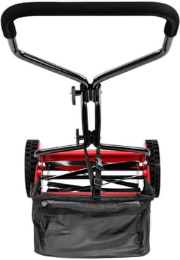 Quvo® Grasmaaier Handmatig – Grastrimmer Met 21 Liter Opvangbak – Handmaaier Met 5 Messen – Rood - 60cm x 50cm x 124cm — thumbnail 2