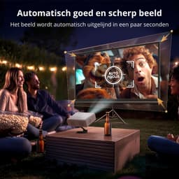 Aurzen EAZZE D1G Mini Beamer – Google TV – Mini Projector – Full HD 1080p – Google TV (ingebouwd) – HDR10 – Dolby Audio – Auto Focus & Keystone – WiFi 5G & Bluetooth 5.1 – Stream eenvoudig vanaf je smartphone – Chromecast ingebouwd — thumbnail 4
