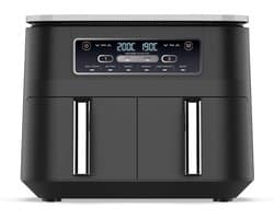 Airfryer 2 Laden - 7,6L - 6-in-1 - Olievrij Airfryen - Braden, Bakken, Opwarmen, Drogen - Kookt 4-6 Porties - Vaatwasmachinebestendige Manden - Antibaklaag