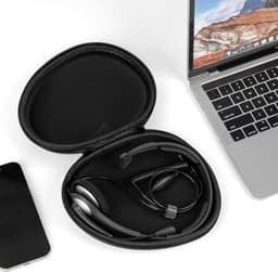Allecto- Vervangende draagtas voor hoofdtelefoon - Beschermende reistas met harde schaal - Compatibel met diverse modellen - Zwart — thumbnail 2