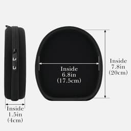 Hoofdtelefoon draagtas - beschermende hoes - compatibel met diverse merken - vervangende harde shell case - zwart. — thumbnail 5