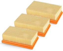 3 stuks stofzuigerfilters - Vervangend plat geplooid filter - Geschikt voor Karcher MV4 MV5 MV6 WD4 WD5 WD6, WD4P WD5P WD6P nat- en droogstofzuigers — thumbnail 1